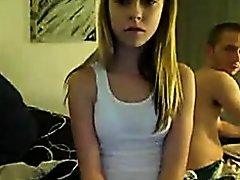 cute blondy hotty sucks her guy on livecam